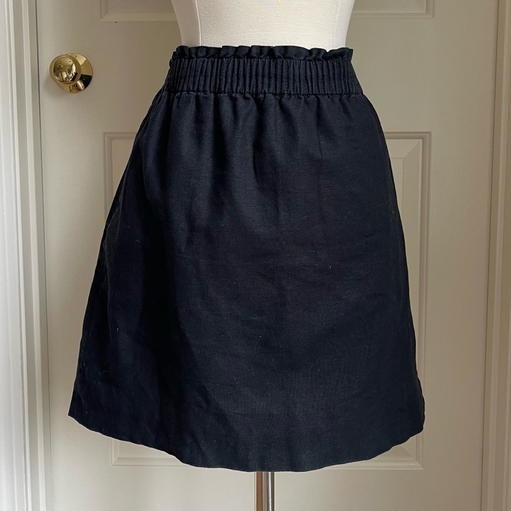 JCrew Factory Paper Bag Skirt Black